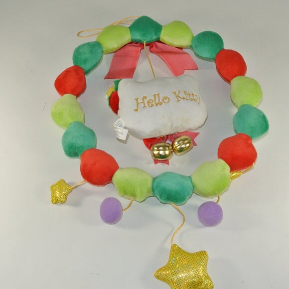 HELLO KITTY Vintage Christmas Decoration Wreath Red Green - Picture 4 of 4